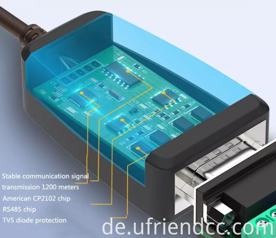 Gut kompatibler RS232 -Chipsatz DB9 zu USB -Treiberkabel für Kassiererregister, Modem,